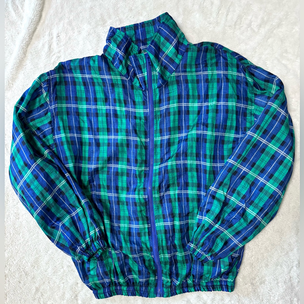 Vintage Pro Spirit Plaid Zip Up Jacket